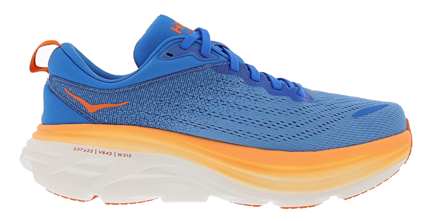 
                  
                    Side angle of Hoka Men's Bondi 8 Ultra Cushioned Walkig & Running Shoes
                  
                