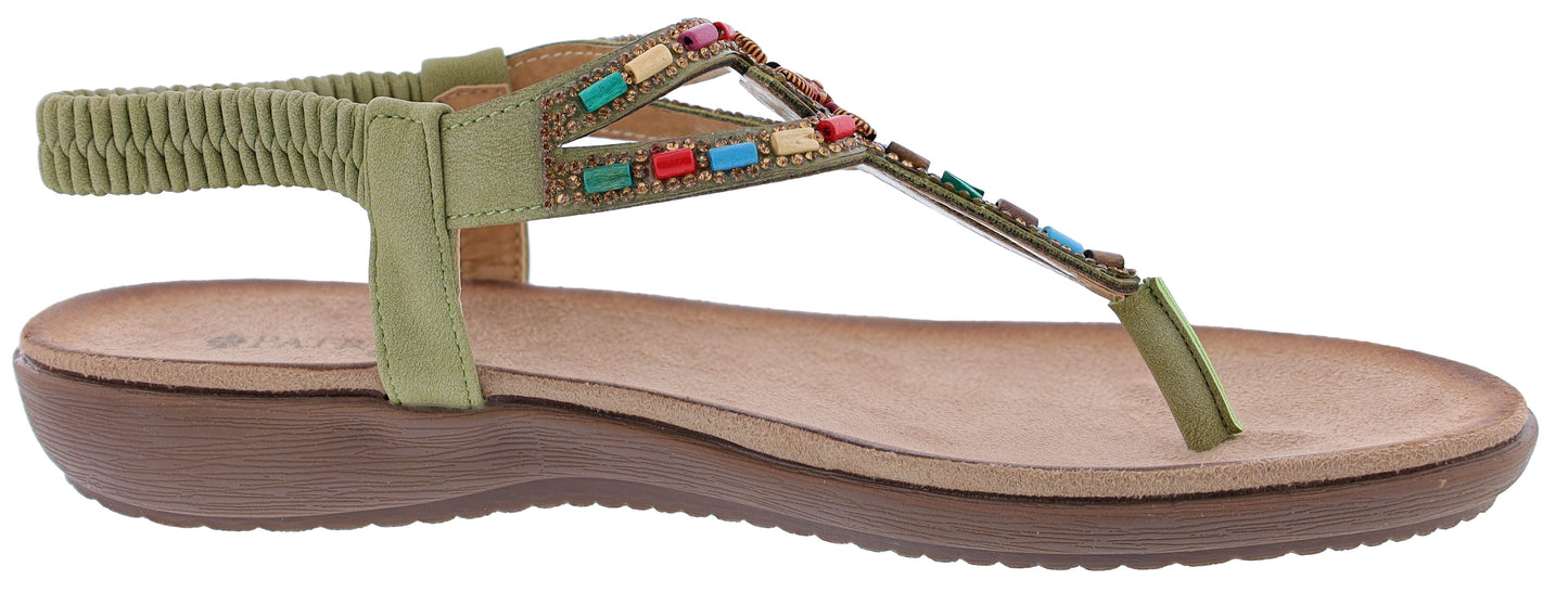 
                  
                    Patrizia Crema Wedge Thong Sandals By Spring Step
                  
                