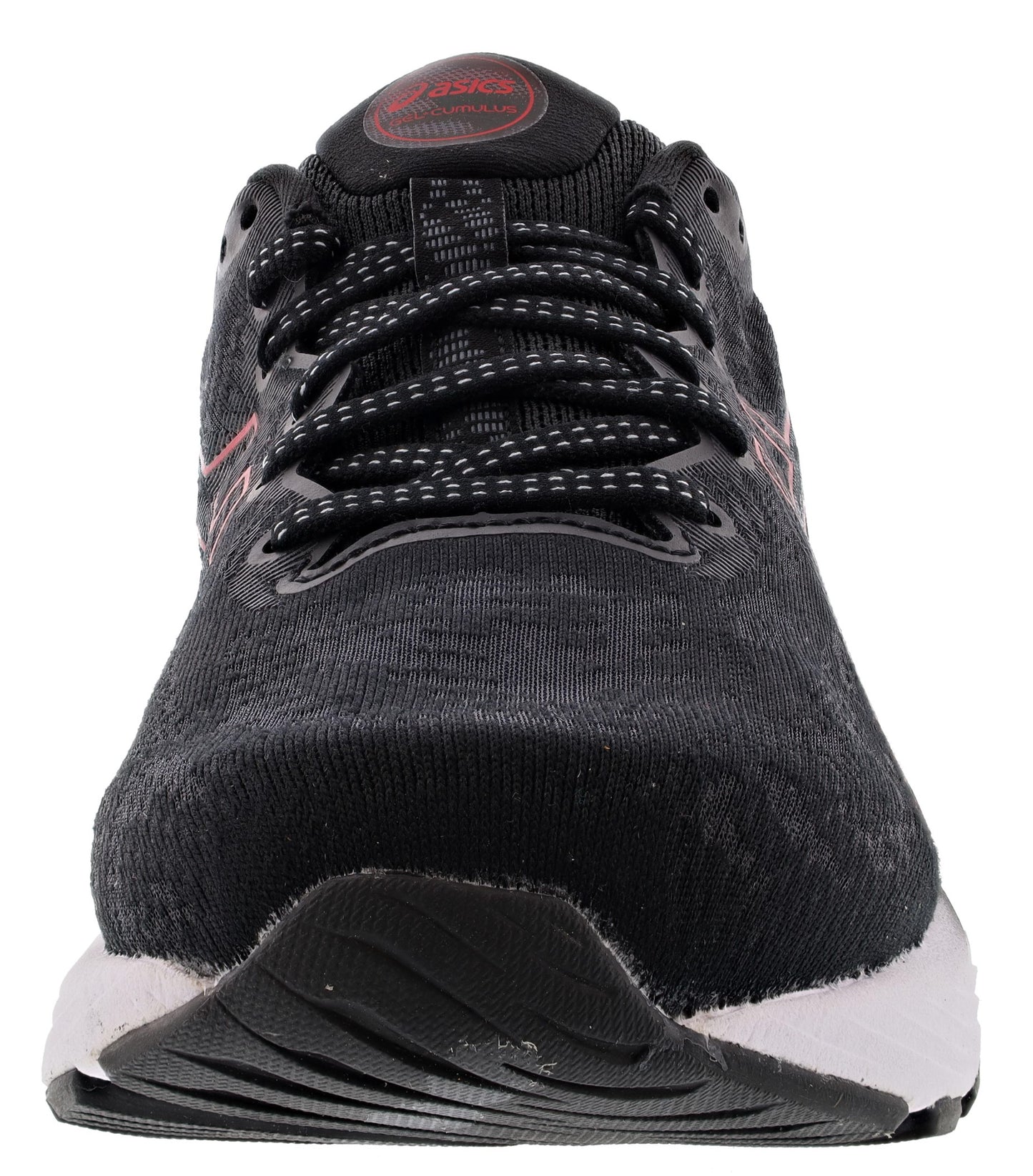 
                  
                    Front of Black/Electric Red ASICS Men's Gel Cumulus 23 Cushioned Running Shoes
                  
                