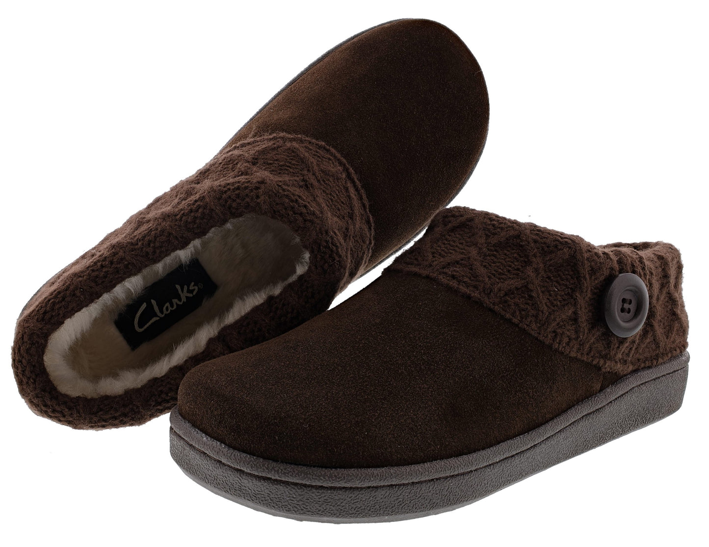 
                  
                    Clarks Women's Knitted Collar Clog Winter Slippers Angelina
                  
                