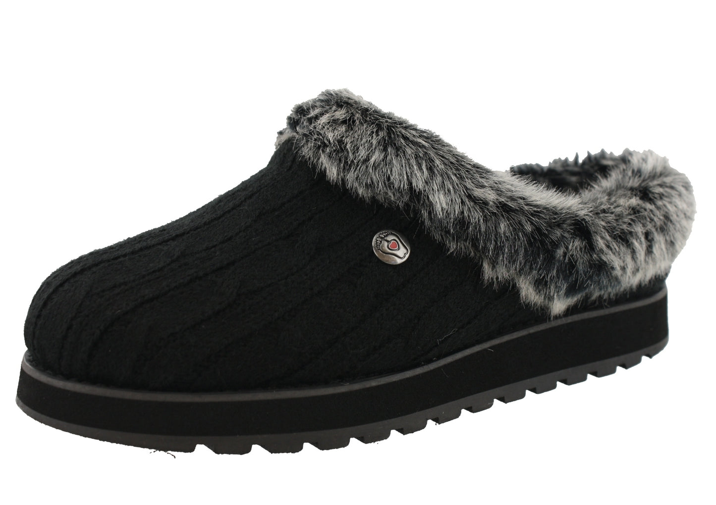
                  
                    Skechers Women Wide Width Furry Cozy Open Back Slippers Ice Angel
                  
                