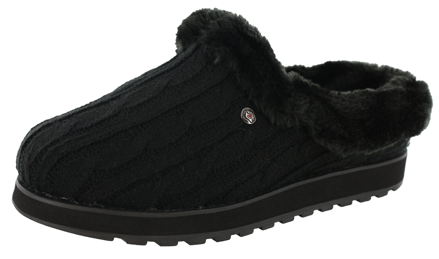 
                  
                    Skechers Women Wide Width Furry Cozy Open Back Slippers Ice Angel
                  
                