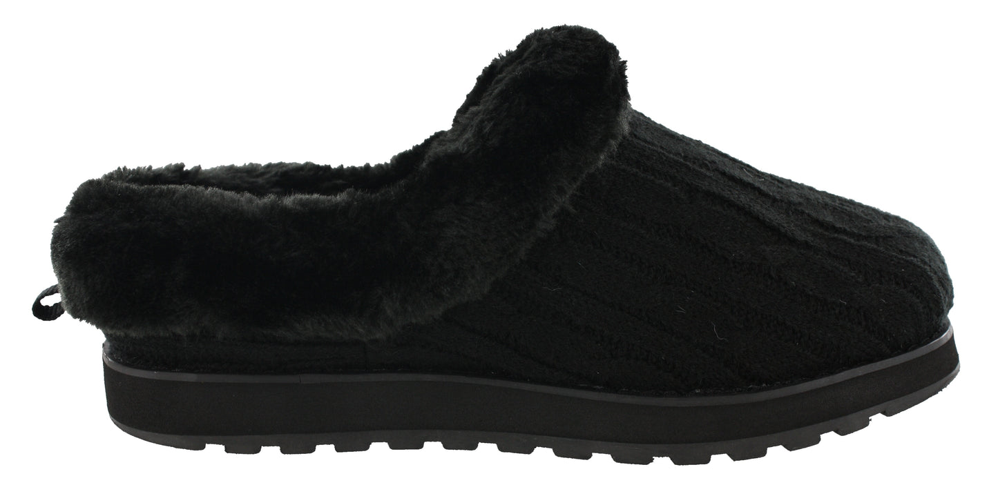 
                  
                    Skechers Women Wide Width Furry Cozy Open Back Slippers Ice Angel
                  
                