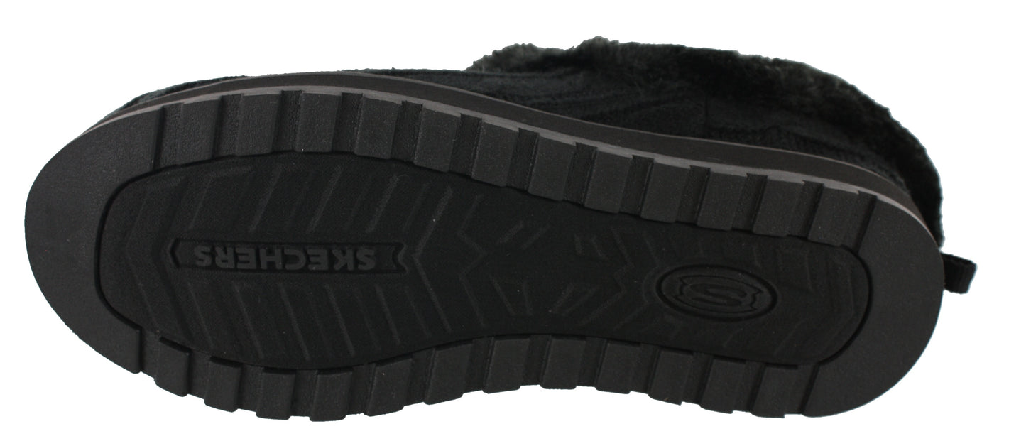 
                  
                    Skechers Women Wide Width Furry Cozy Open Back Slippers Ice Angel
                  
                